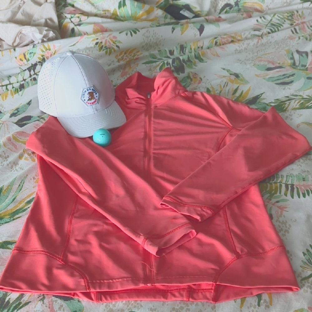 Peter Millar Jacket Womens “The Island Gold Club” E4 Wicking UPF 50+ Full Zip